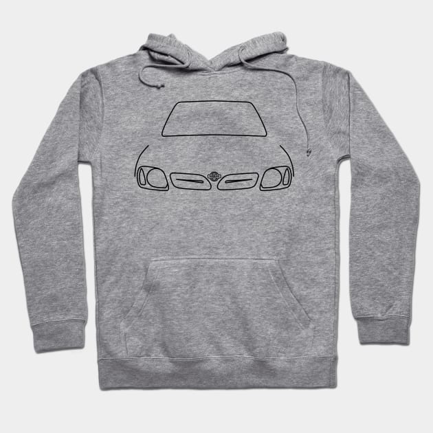 Nissan Micra outline graphic (black) Hoodie by soitwouldseem